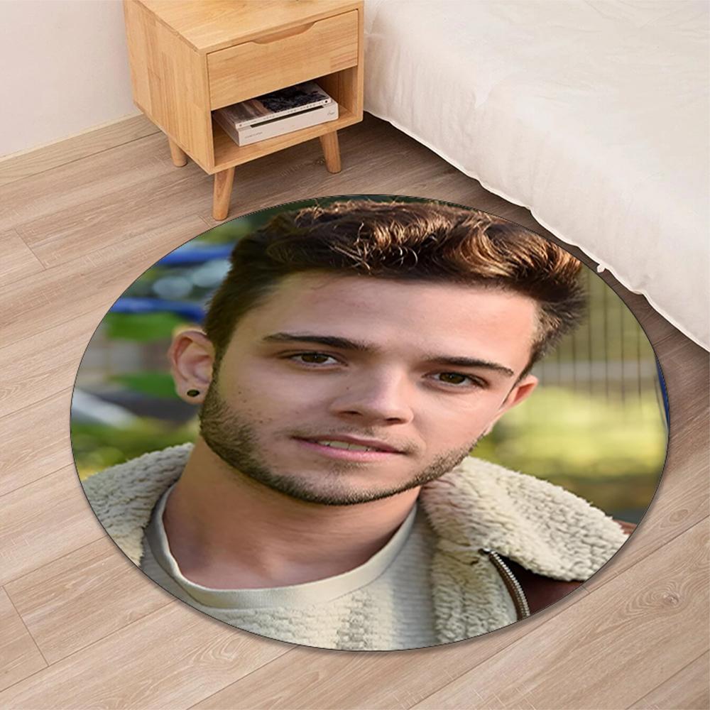 Luca Hanni Printed Round Rug Carpet Chair Rug Area Rug Entryway Doormats,for Office Chair Living Room Bedroom Kitchen Room.