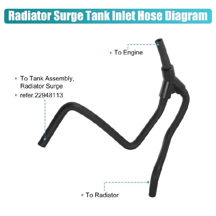 For 22908202 Radiator Three Way Water Pipe Inlet & Outlet Hose Triple Connector