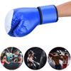 1 Pair PU Leather Boxing Gloves Sanda Punching Sparring Sandbag Training Mitts (Blue)