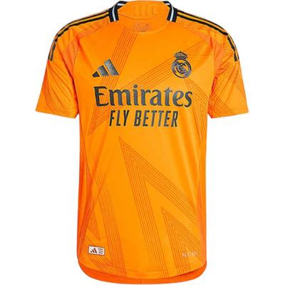 Real Madrid SS24 Deplasman Otantik Marka Logolu Moda Kısa Kollu Futbol Forması Erkek Üstler Turuncu IZ1642
