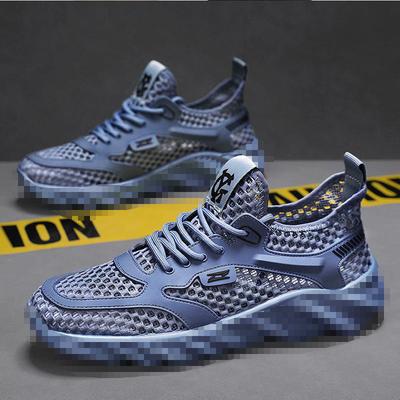 2025 Summer Men's Mesh Breathable Soft Sole Soft Surface Sports Shoes Trendy Fashion Hollow Casual Shoes