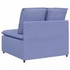 Modular Sofa Center Module with Cushions Jeans Blue 100 Cm