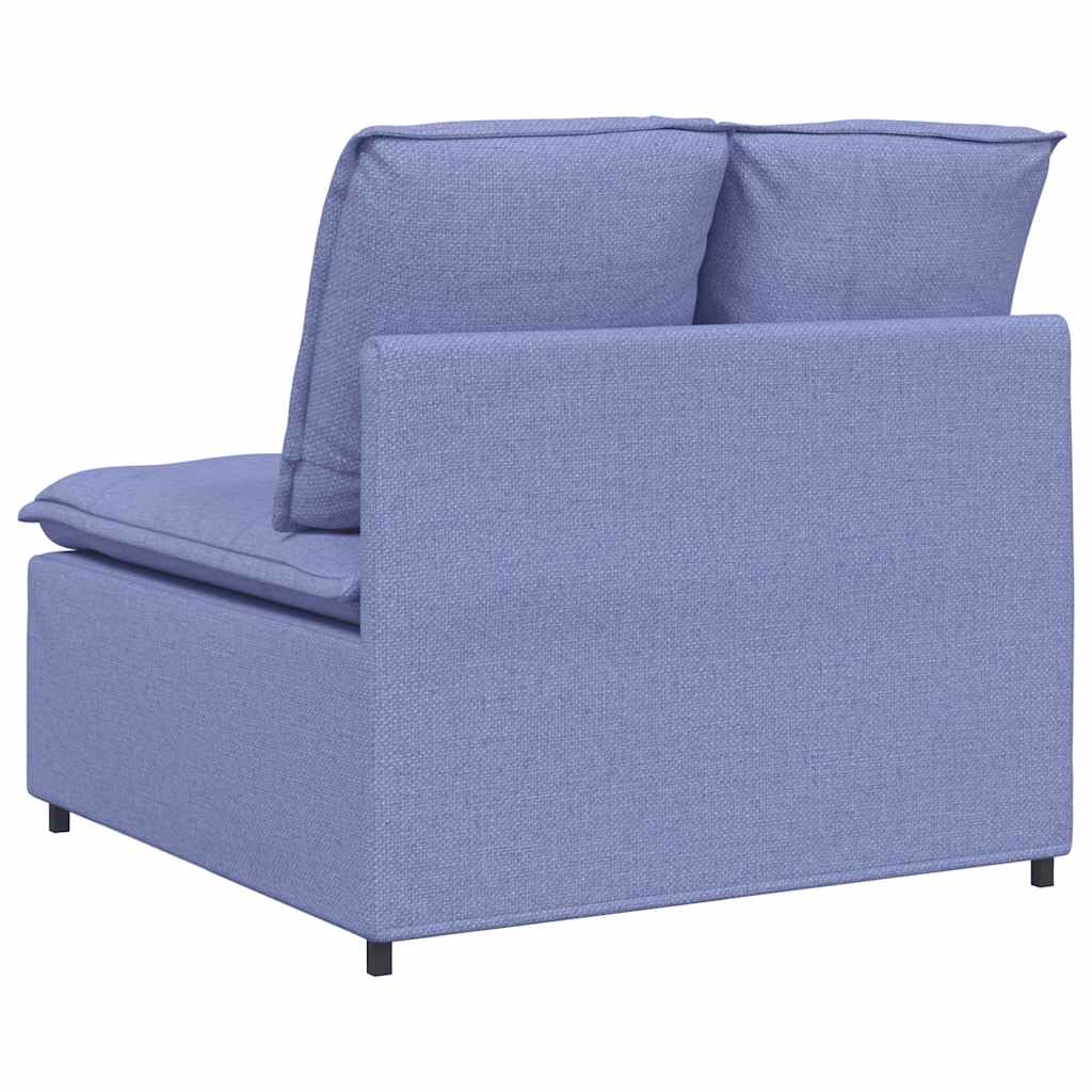 Modular Sofa Center Module with Cushions Jeans Blue 100 Cm