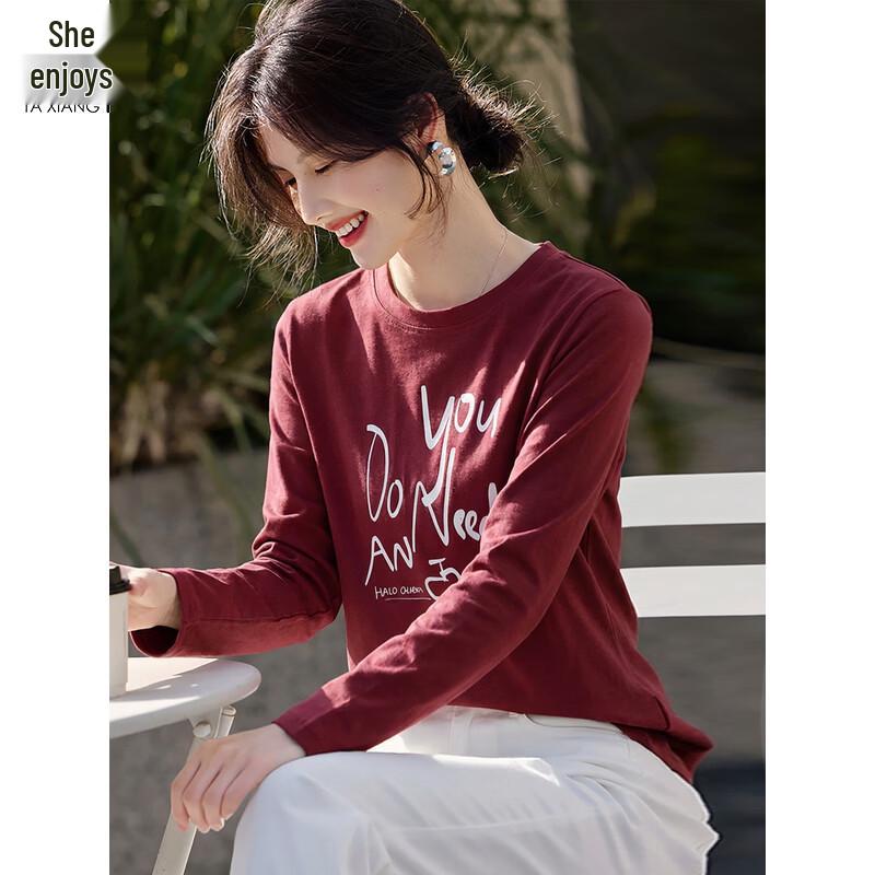 Women s Casual Loose Long Sleeve T-Shirt M