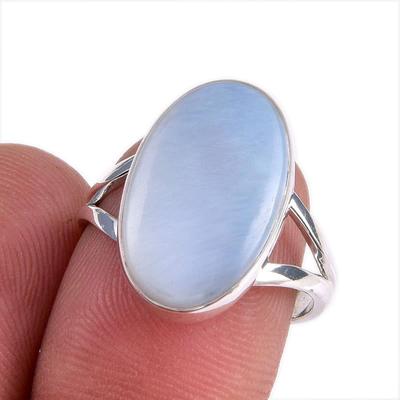 Natural Owyhee Opal Gemstone 925 Solid Sterling Silver Jewelry Ring Size 8 M7Q50