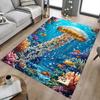1PC Jellyfish Coral Extra Large Non-Slip Floor Carpet, Office, Family, Bedroom, Studio - Large Area Rug,Longlasting Material-K0413
