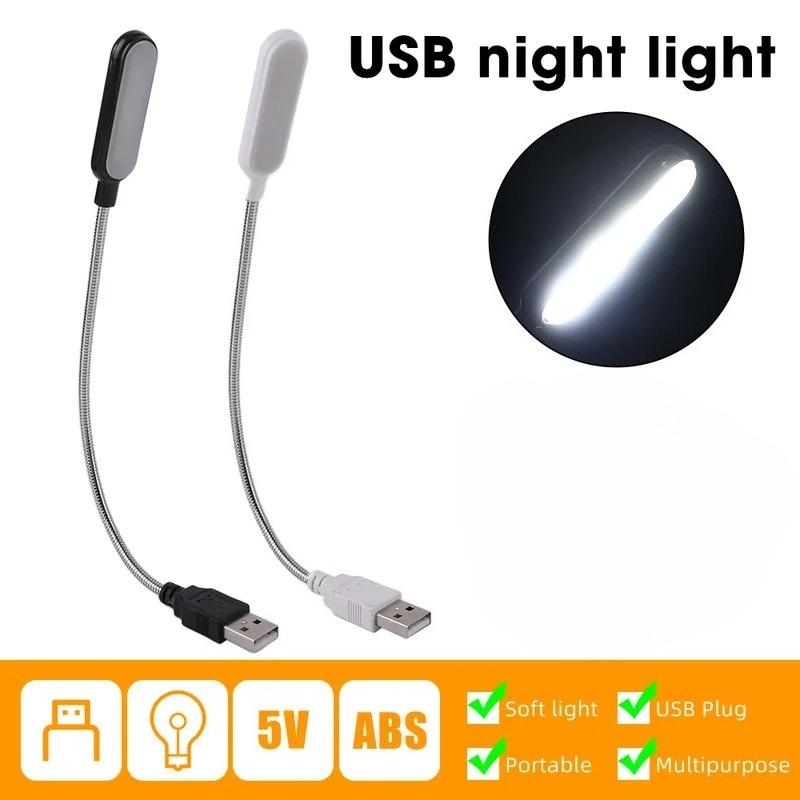 Flexible USB Reading Lamp Mini Led Book Light Portable Night Lights Powered By Laptop Notebook Computer Travel Christmas Gift L