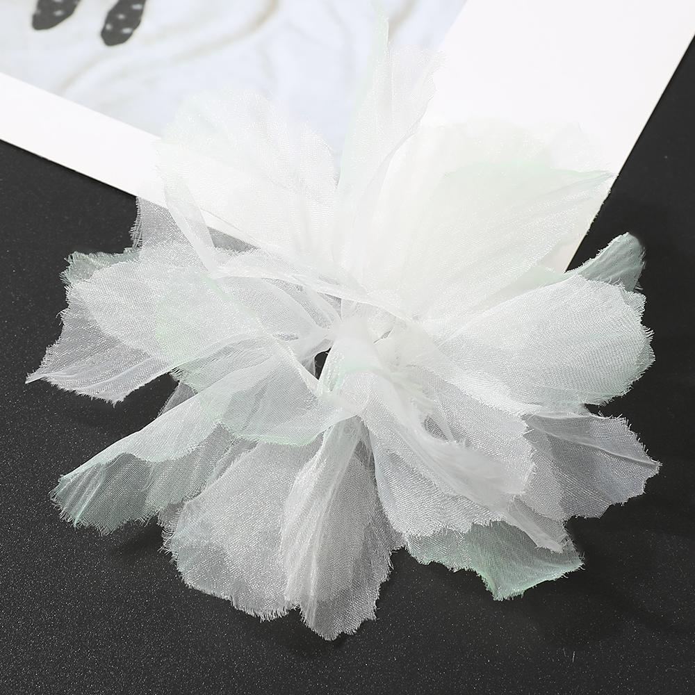 10Pcs 3D Flower Organza Lace Patches Applique For Bridal Wedding Dress Home Gradient Lace Trim Sewing Accessories Room Decora
