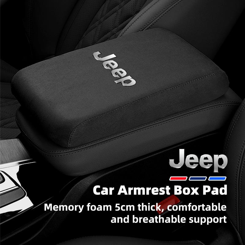 Memory Foam Car Armrest Cushion 5CM Thick Arm Rest Pad For Jeep Grand Cherokee Wrangler JK Gladiator Compass Renegade Wagoneer AKO1