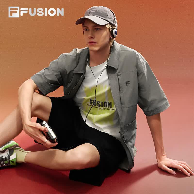 FILA FUSION Men s Woven Short Sleeve Shirt XL