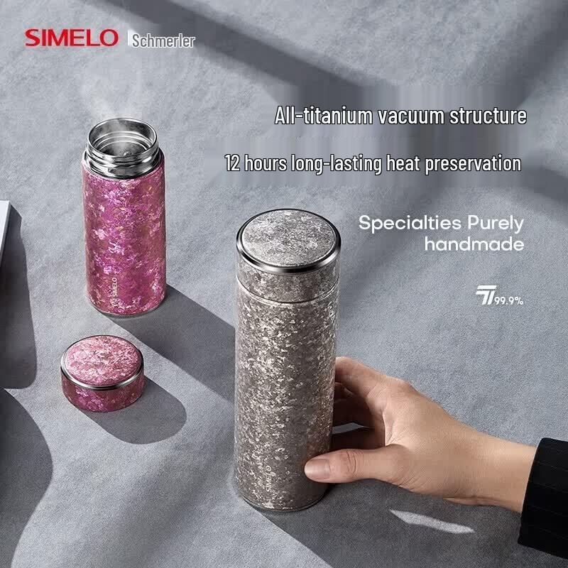 Shimeile Pure Titanium Insulated Water Bottle