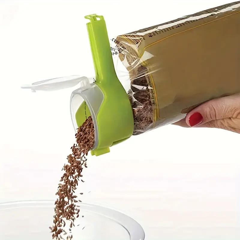 1PCS Fresh-keeping Sealing Clip Sealing Clip Oatmeal Discharge Spout Snack Bag Clip Moisture-proof Sealing Clip Bag Sealing Artifact