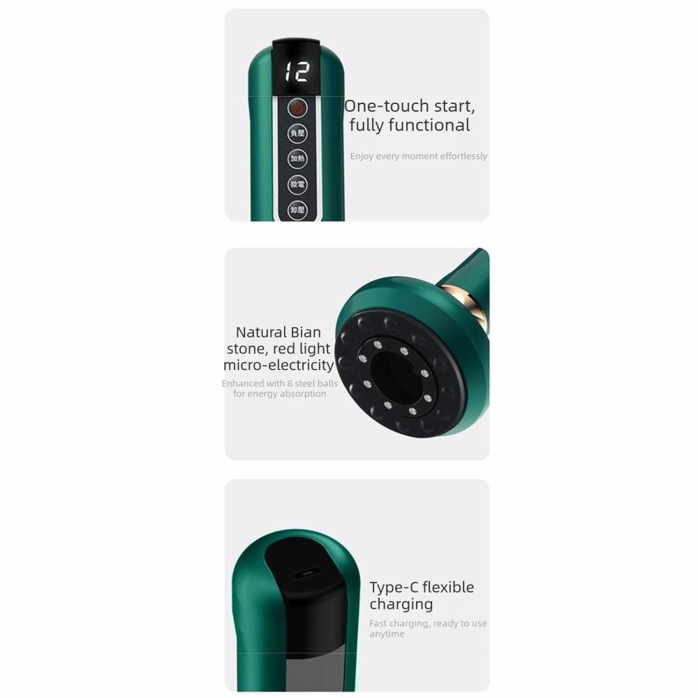Infrared Heat Vacuum Suction Cup Device 12 Gear Body GuaSha Machine Relaxing