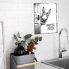 Rustic Farmhouse Bathroom Signs Funny Wall Sign, Vintage Metal Humorous Highland Cow Donkey Sign Art, 12" X 8" for Restroom Washroom Decor Decorative