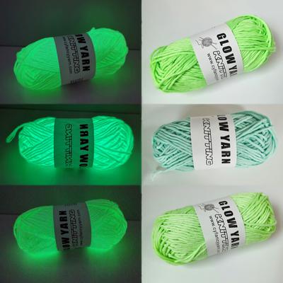 Im Dunkeln leuchtendes Garn zum Häkeln, 50 m leuchtendes Scrubby-Garn, Strickgarn zum Häkeln, Weben, Nähzubehör zum Stricken, Basteln