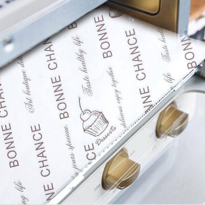 100pcs Oilproof Wax Paper Cake Bread Food Wrapper Disposable Burger Fries Baking Wax Paper Dinner Plate Greaseproof Pad Paper