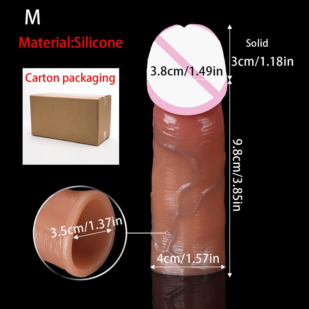 2026 Hollow Penis Ring Male Soft Realistic Thicken Penis Sleeve Adult Sex Toys Penis Enlargenmen Extender for Men Wearable G Spot Clitoris Stimulator