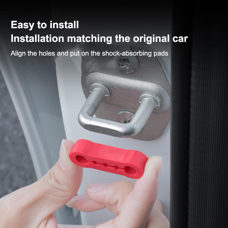 4PCS Universal Car Door Shock Absorber Soundproof Deadener Anti-Vibration Buffer Pad Cushion Vehicle Door Shock Absorber Buckle