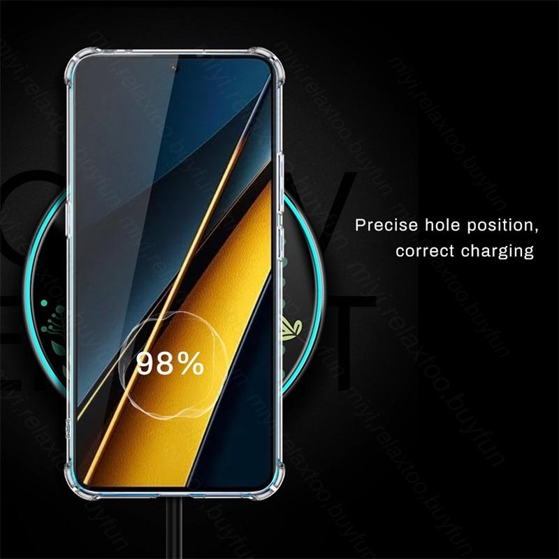 Clear Airbags TPU Soft Case For Xiaomi Poco X6 X7 Pro 5G Camera Protect Shockproof Frame Coque Poko Little X7Pro X6Pro X 6 7 Pro