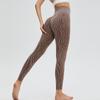 Jacquard fitness pants seamless sea ripple peach pants tight elastic quick-drying yoga pants women