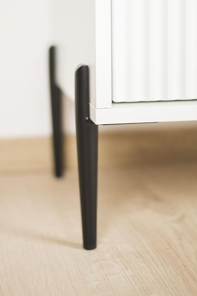 Set of 4 Sofa Legs, Black Pin, Height 15 Cm