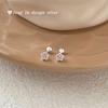 Cute Star Zircon Screw Earrings Women Plated Tiny Sweet Minimalist Fashion Jewelry