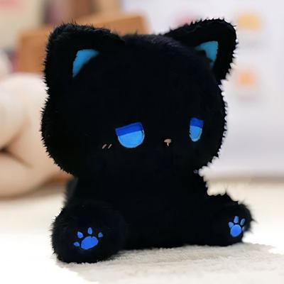 Cute Plush Sitting Cat Toy Soft Stuffed Animal Doll Lovely Huggable Kids Room Decoration Pillow Companion Gift for Friends Kids