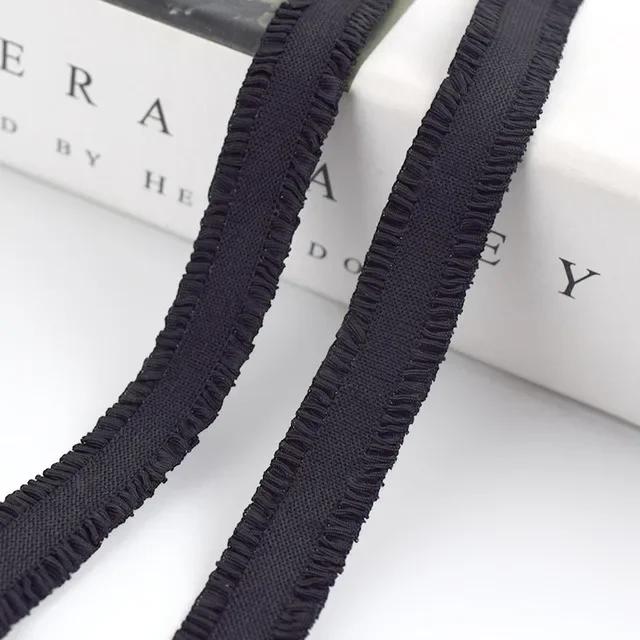 5/10Yards Meetee 12mm Ruffled Elastic Band Colorful Pleated Stretch Lace Trim Headdress Ribbon DIY Garment Sewing Accessories