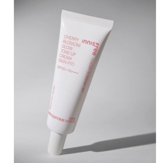 Innisfree Cherry Blossom Glow Tone-Up Cream / Skin Fit Tone-Up Cream 50ml | Aufhellend & Feuchtigkeitsspendend