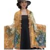 Retro Style Lady Silk Scarf Sunscreen Tudung Scarf Trendy Buckle Printed Shawl  Summer