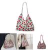 Floral Canvas Tote Bag Large Capacity Casual Shopper For Daily Use