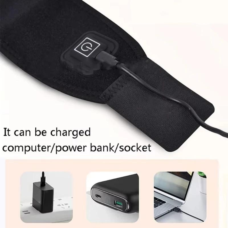 Cordless Wrist Massager USB Rechargeable Wrist Brace Wrap with Massage for Wrist Carpal Tunnel Fatigue Relief for Home Office