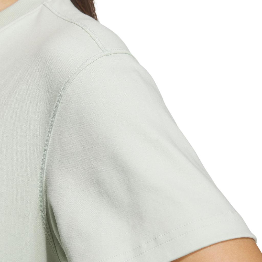 New Adidas Drop Shoulder Sleeve T Shirt Women's Linen Green IP3951