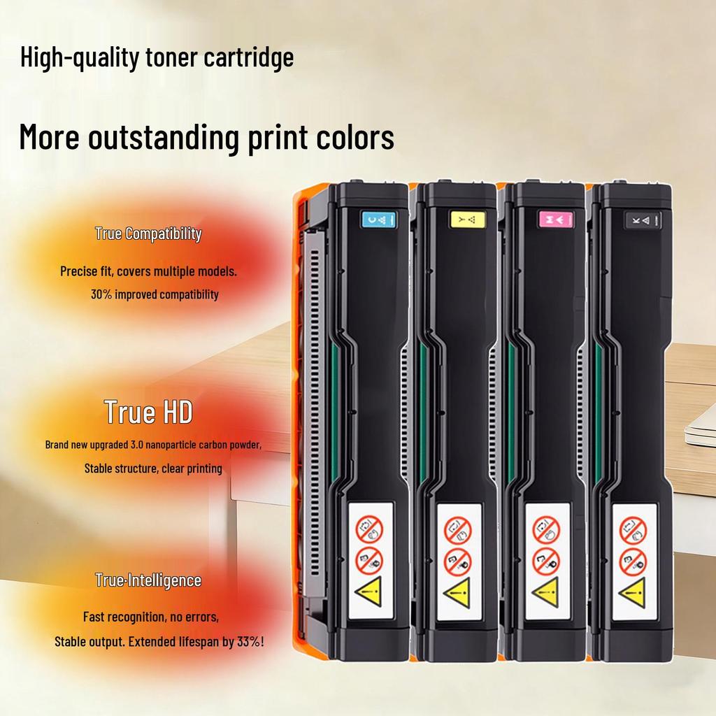 Ricoh Aficio MC250FWB/PC300W Compatible Color Toner Cartridge for Laser Printer
