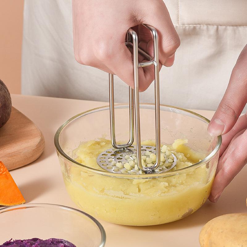 Stainless Steel Potato Masher Vegetable Masher Crush Vegetable Fruit Press Maker Kitchen Tool Gadget Kitchen Accessories