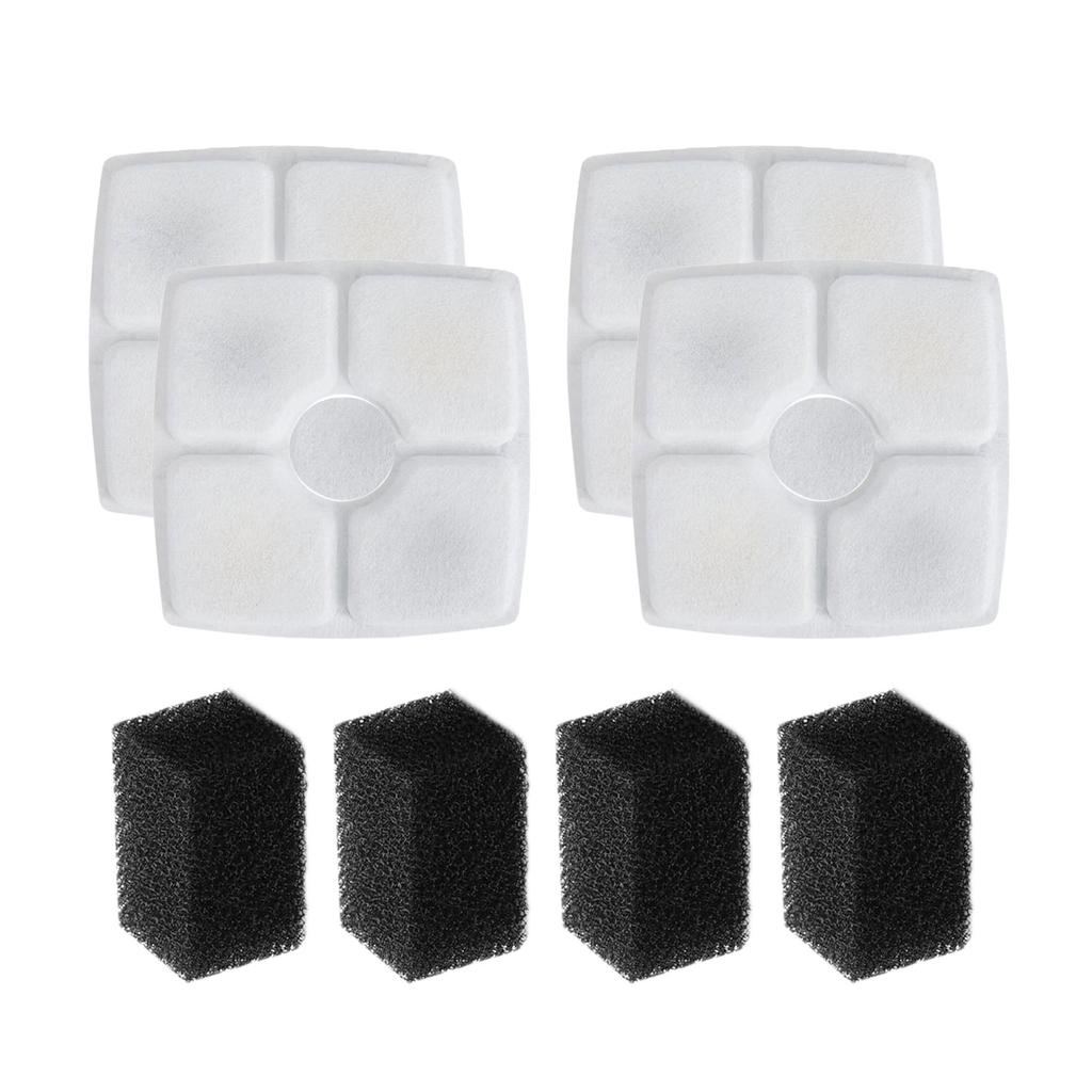 Pet Fountain Filters Filtration System Replacement Filter and Foam Water Purifications Filters Water Fountain Accessory