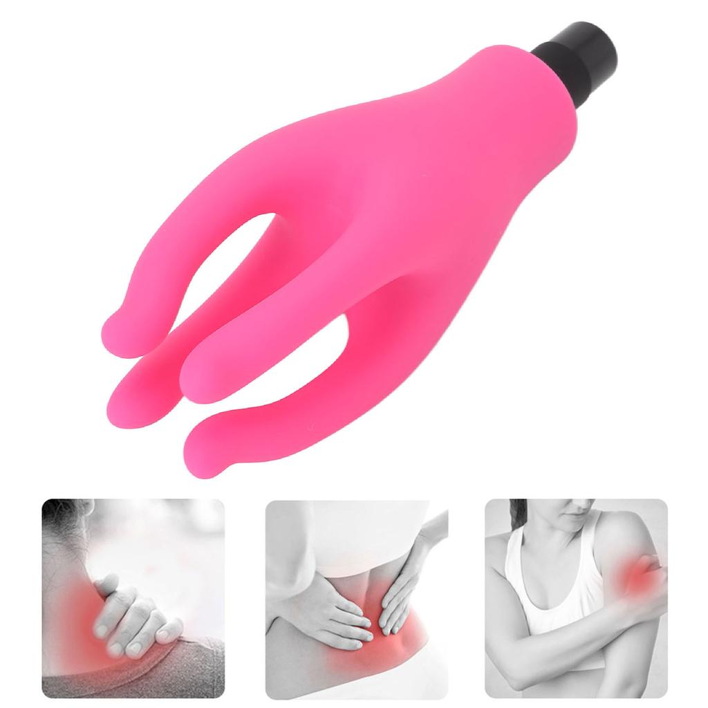 Massage Gun Head Silicone Waterproof 4 Head Fascia Gun Replacement Head Rose Red 12 To 13mm