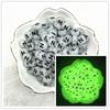 100 Stück 7x4mm A-Z Leuchtende Perlen Buchstabenperlen Acryl Abstandshalter Perlen Für Schmuckherstellung DIY Anhänger Armband