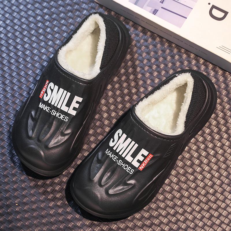 Mode Herren Hausschuhe Herren Winter Schuhe Plateau Runde Zehenpartie Lässig Outdoor Schnee Schuhwerk Wasserdicht Bequem Plus Samt Warm halten