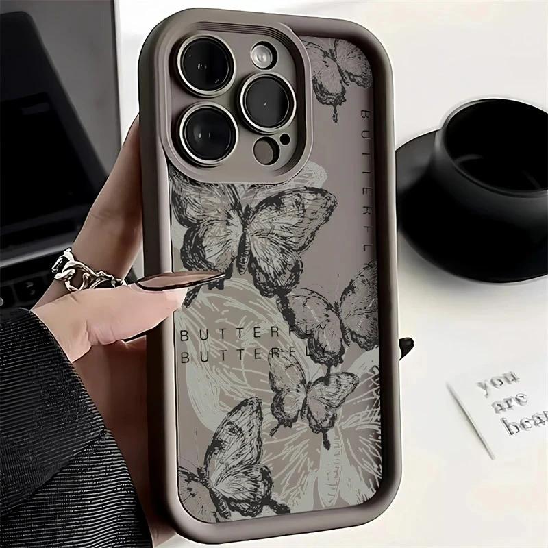 Liquid Silicone Case For iPhone 11 Funda iPhone 15 11 12 13 14 Pro Max XR XSMax 7 8 Plus SE 2020 2022 Lens Protection Soft Cover