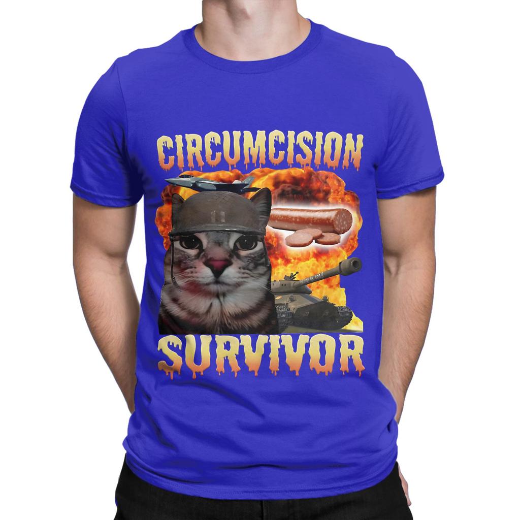 Circumcision Survivor Funny Meme Funny Graphic 100 Cotton Tshirt Meme Tees Tops For Unisex