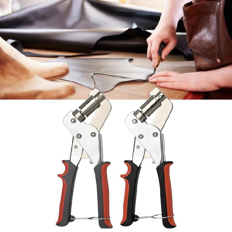 Grommet Hand Press Pliers Handheld Hole Punch Pliers with Ergonomical Handle for Craft Enthusiasts