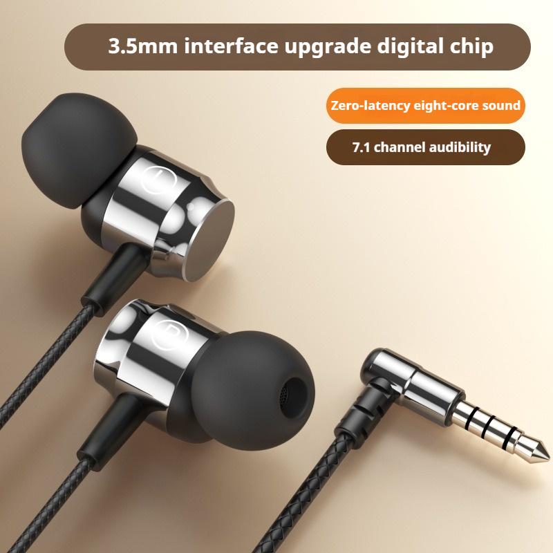 6D Stereo Sound Headsets Metal Design Type C&3.5mm Wired Gamer Earphones Magnetic In-Ear Headphones For Samsung Handfree HD Call