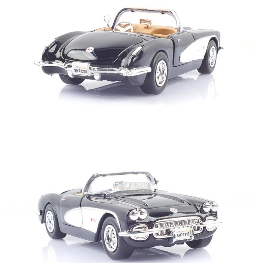 MOTORMAX 1:24 replika 1959. gada Chevrolet Corvette metāla automašīnas modelis MTX732166BK