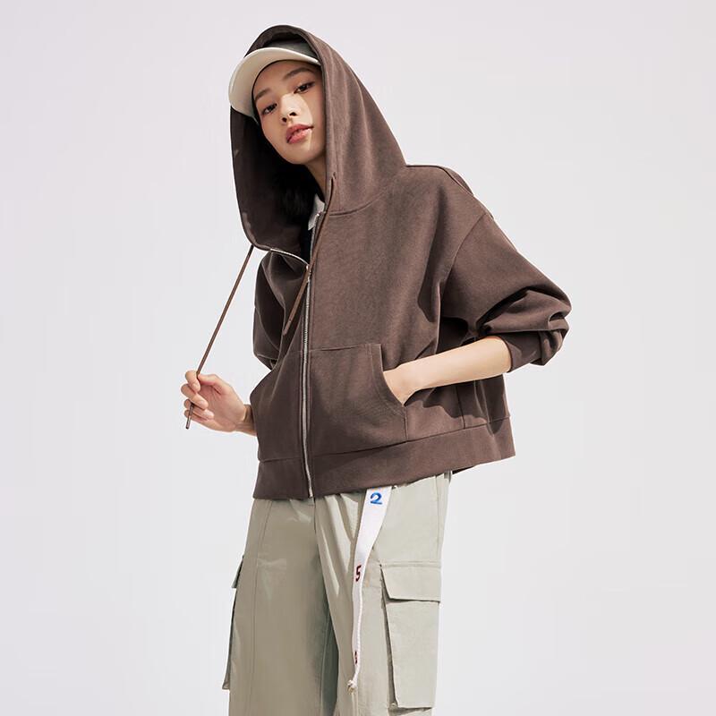 TANBOR Damen Kurzes Kapuzen-Sport-Sweatshirt