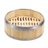 Bamboo Steamer Basket with Stainless Steel Rim