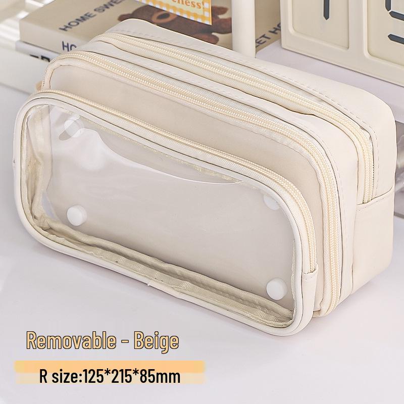 Cute Cheese Pencil Case: High Capacity, Multi-layer Stationery Bag for Students