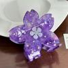 Elegant Trendy And Acetate Hair Claw Clip With Beautiful Floral Motifs And Rhinestones Sparkling