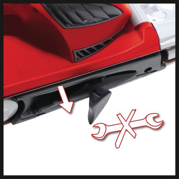 Einhell ponceuse à bande te-bs 8540 e (850 w, électronique de vitesse, surface de ponçage 75x140 mm)