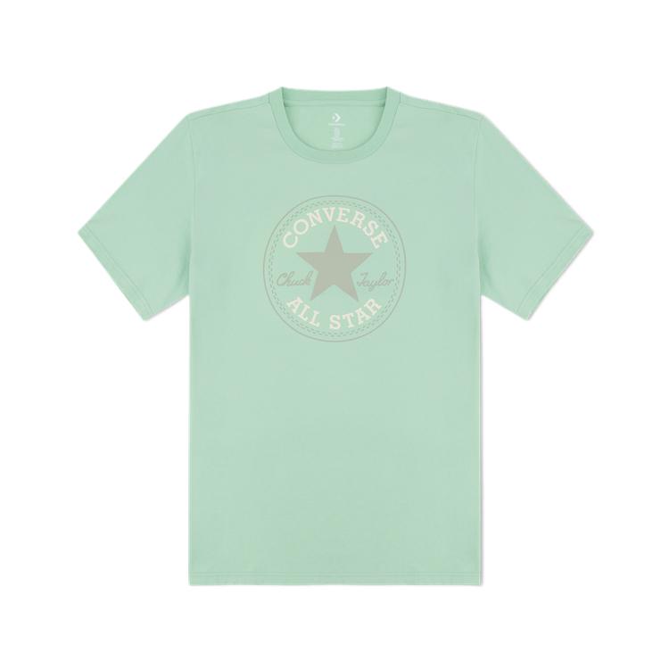 Converse T Shirts Unisex Green Crew Neck Moderate Straight Fit MCH737-EGM S